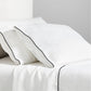 Diane Keaton + Hudson Washed Linen Sheet Set with Black Piping