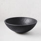 18" ebonized spalted wood bowl with a rich, dark finish and visible wood grain.