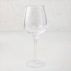 Elijah Large Scissor-Cut Wine Glass, 14 oz, clear thick air-blown glass with a rippled rim.