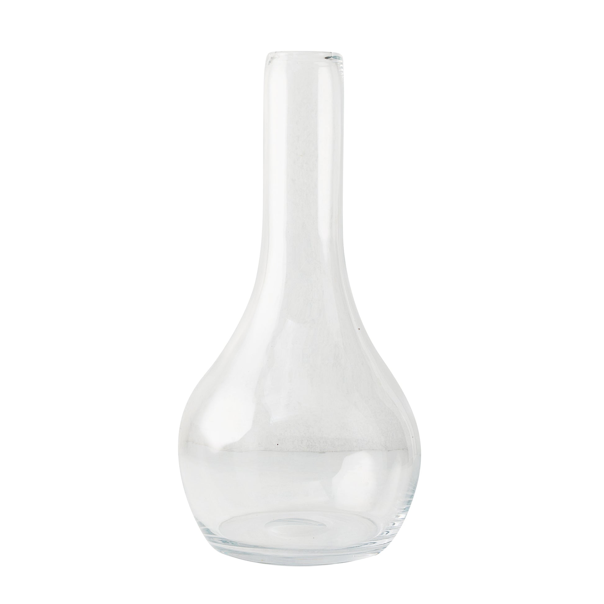 Elise Glass Vase, clear mouth-blown glass, traditional shape, 19.5"H x 9.5"W.