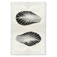 Endive handmade paper wall art print featuring two black and white endive leaves on textured paper.