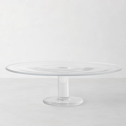 Extra Large Konstantin clear glass cake stand, 15.75" diameter, simple and timeless design.