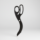 Fante's Cousin Glinda's black nylon pizza scissors with a spatula-style tip, 10.3"L.