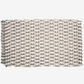 Handwoven Fog Grey and Sand Rope Doormat with a tight, rectangular weave pattern.