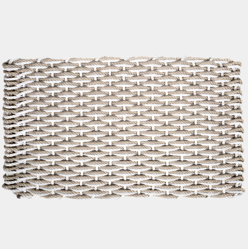 Fog Grey and Sand Rope Doormat