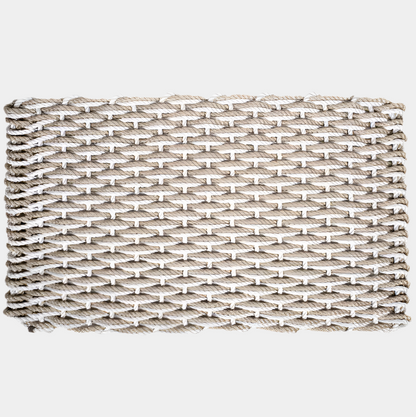 Fog Grey and Sand Rope Doormat