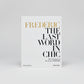 Hardcover book, "Frederic: The Last Word in Chic," white cover with gold and black text.