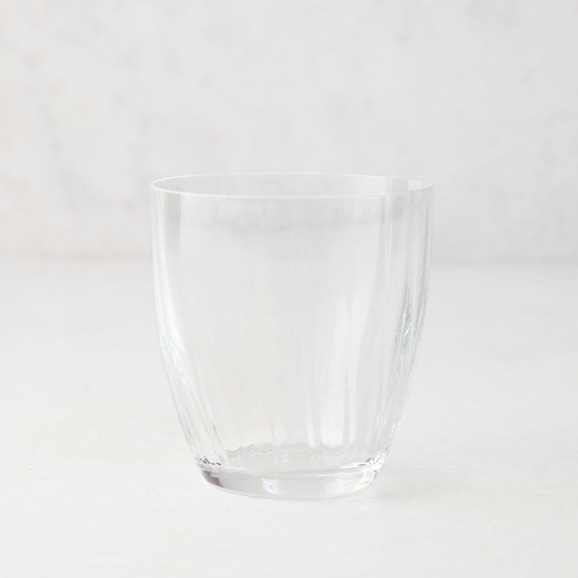 Clear Georgia Eco-Crystal Double Old-Fashioned Glass, 9oz, with elegant ribbed design.