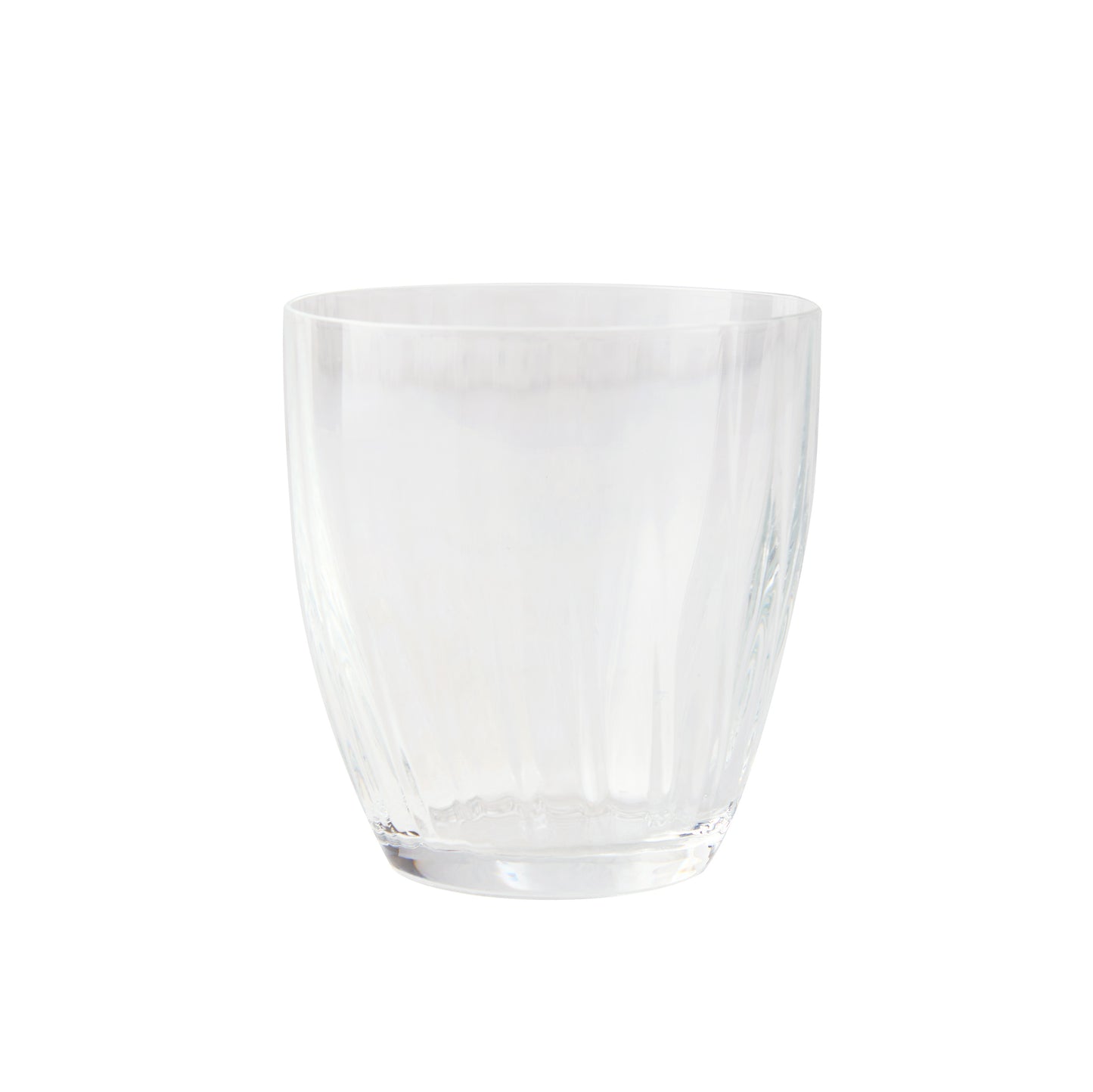 Clear Georgia Eco-Crystal Double Old-Fashioned Glass, 9oz, with ribbed design.