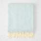 Glacier Blue Italian Herringbone Throw