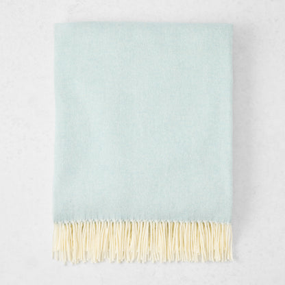Glacier Blue Italian Herringbone Throw
