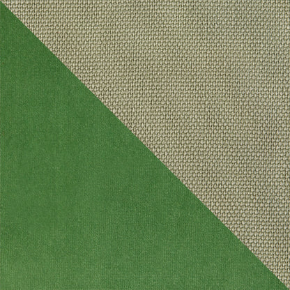 Celadon linen and meadow velvet square reversible pillow, 22", custom made for Hudson Grace.