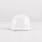 Handmade creamy white glazed ceramic butter dish by Montes Doggett, 5.5"Dia x 3.5"H.