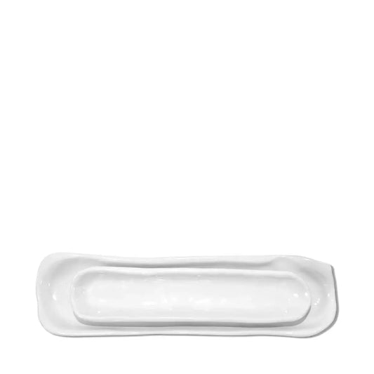 Handmade Ceramic Olive Appetizer Tray 4934 by Montes Doggett, set of 2 