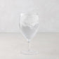 HG Heritage Water Glass, clear mouth-blown glass, 6.3"H x 3"Dia, filled with ice water.