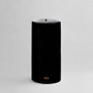 HG Black Unscented Pillar Candle, 4"x8", with gold HG logo, oversized cotton wick.