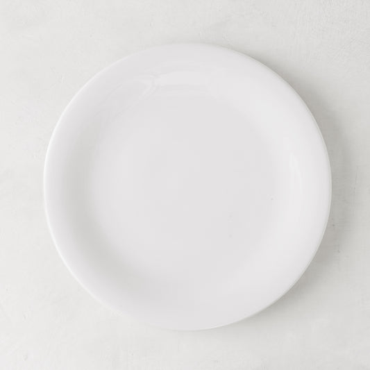 HG City White Porcelain Salad Plate, 8.5" diameter, modern aesthetic.