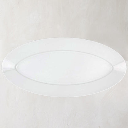 White HG Classic Porcelain Oval Serving Platter, 18.5" long, with a clean silhouette.