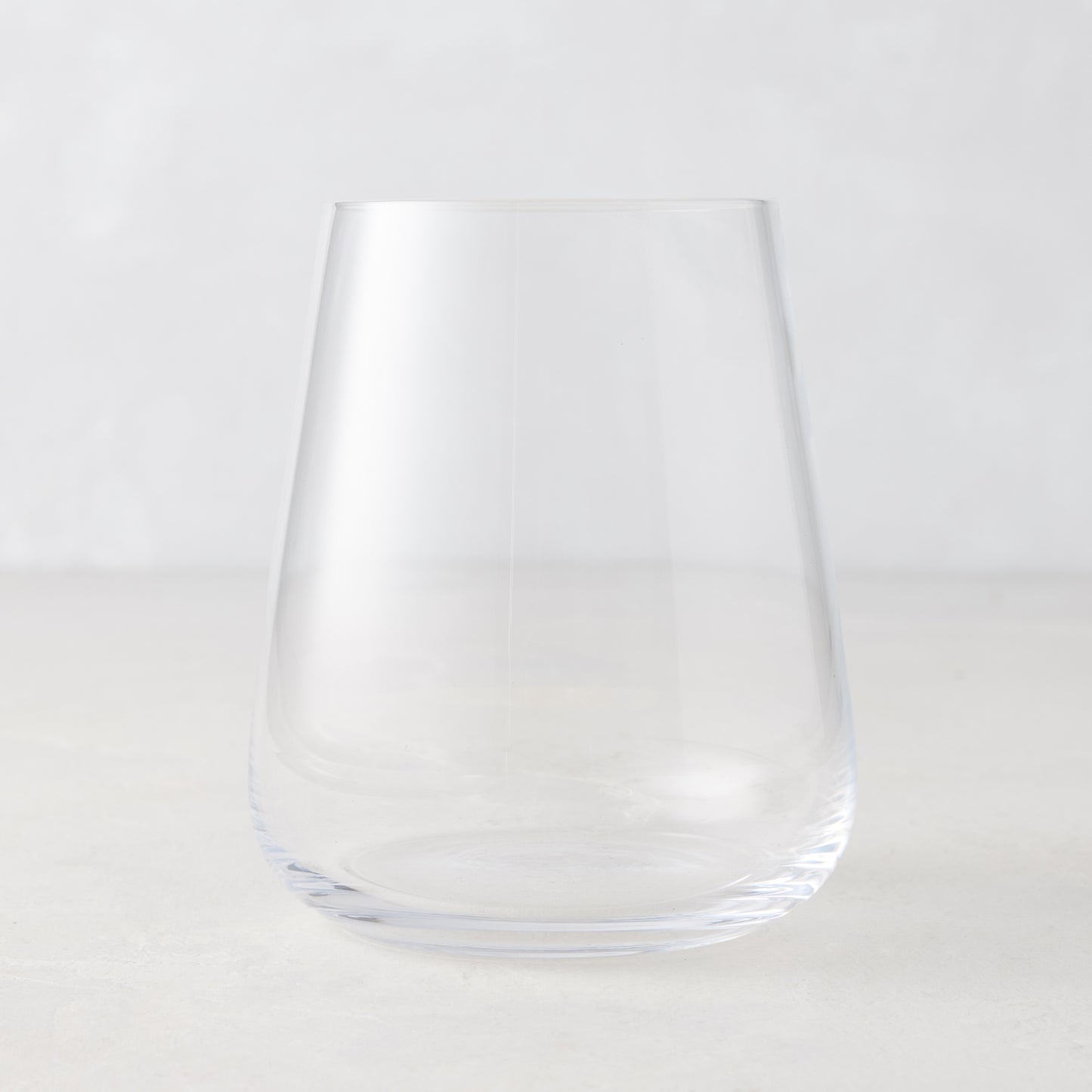 Clear HG Heritage Stemless Glass, 13oz, mouth-blown.
