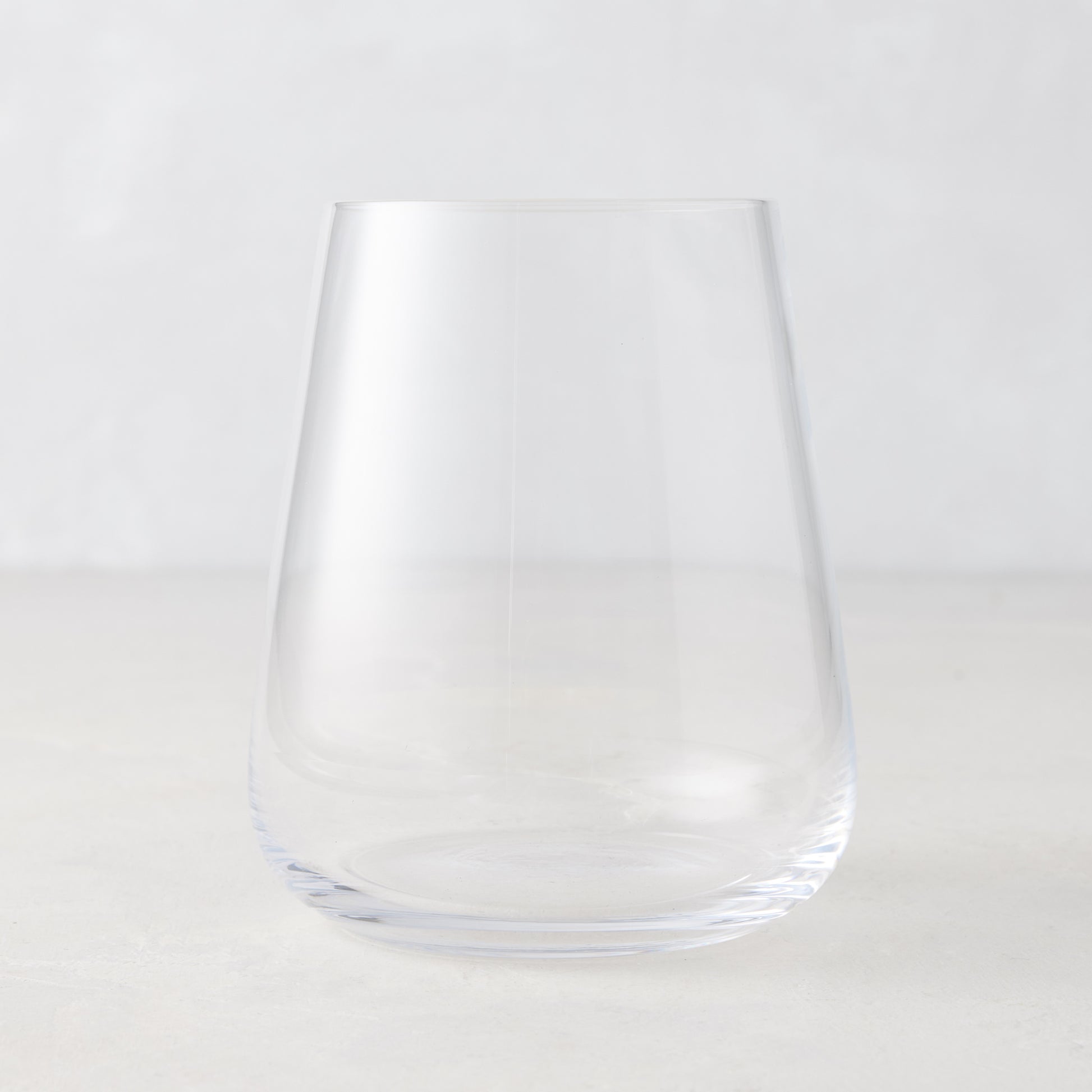Clear HG Heritage Stemless Glass, 13oz, mouth-blown.