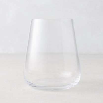 Clear HG Heritage Stemless Glass, 13oz, mouth-blown.