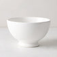 HG Original creamy white ceramic footed bowl, 6.5" diameter, rounded shape.