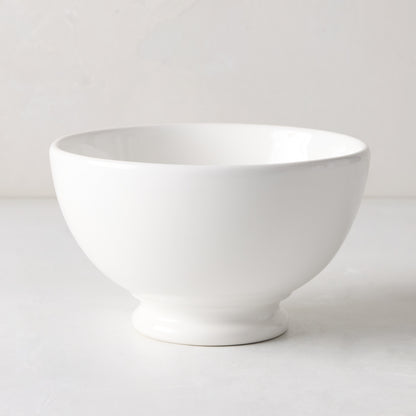 HG Original creamy white ceramic footed bowl, 6.5" diameter, rounded shape.
