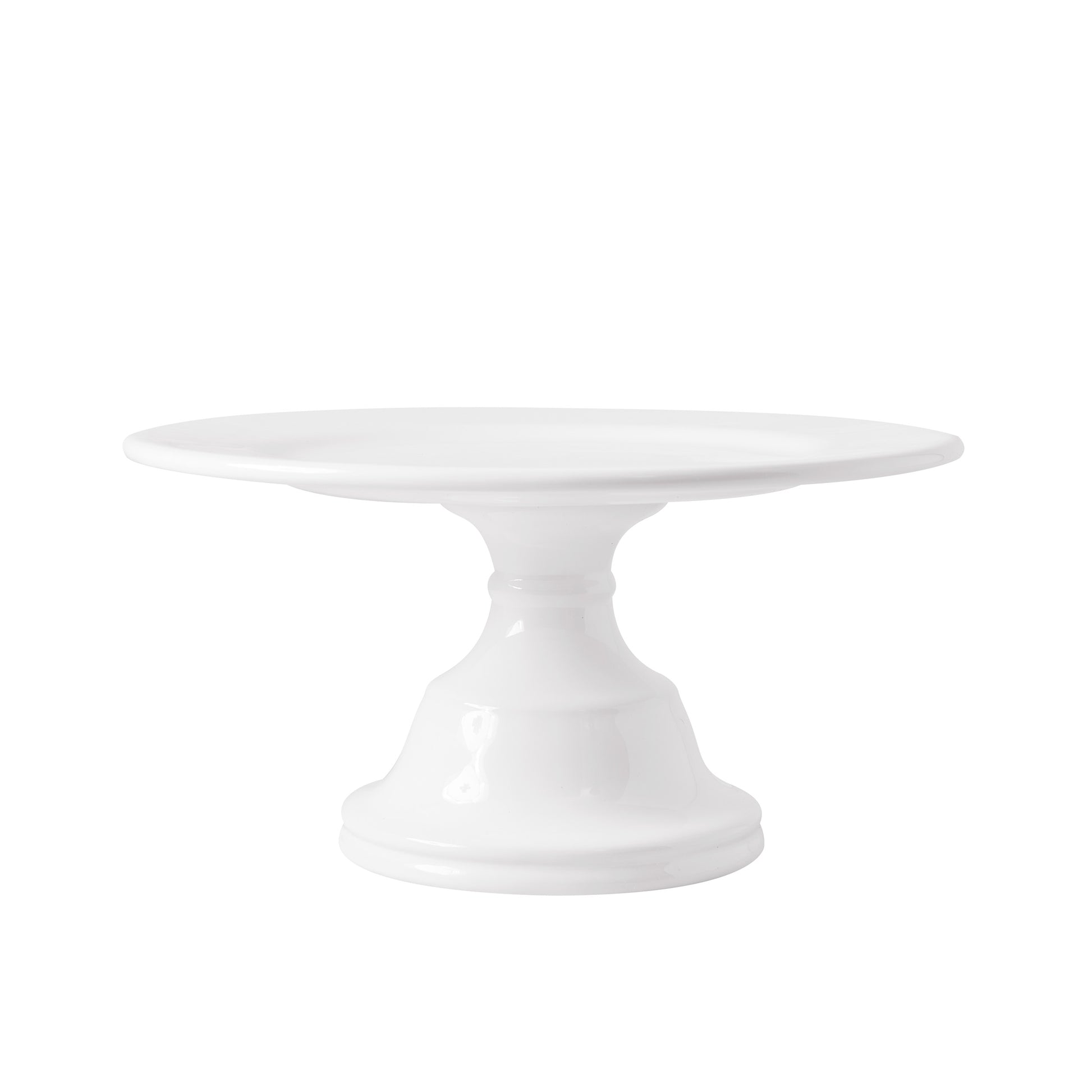 HG Original Small Pedestal Cake Stand, creamy white ceramic, 10.5" Dia. 5.5" H, classic design.