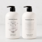 White Hudson Grace Tart Kumquat Hand Soap and Lotion set with black pumps, featuring glass cups and bowls.