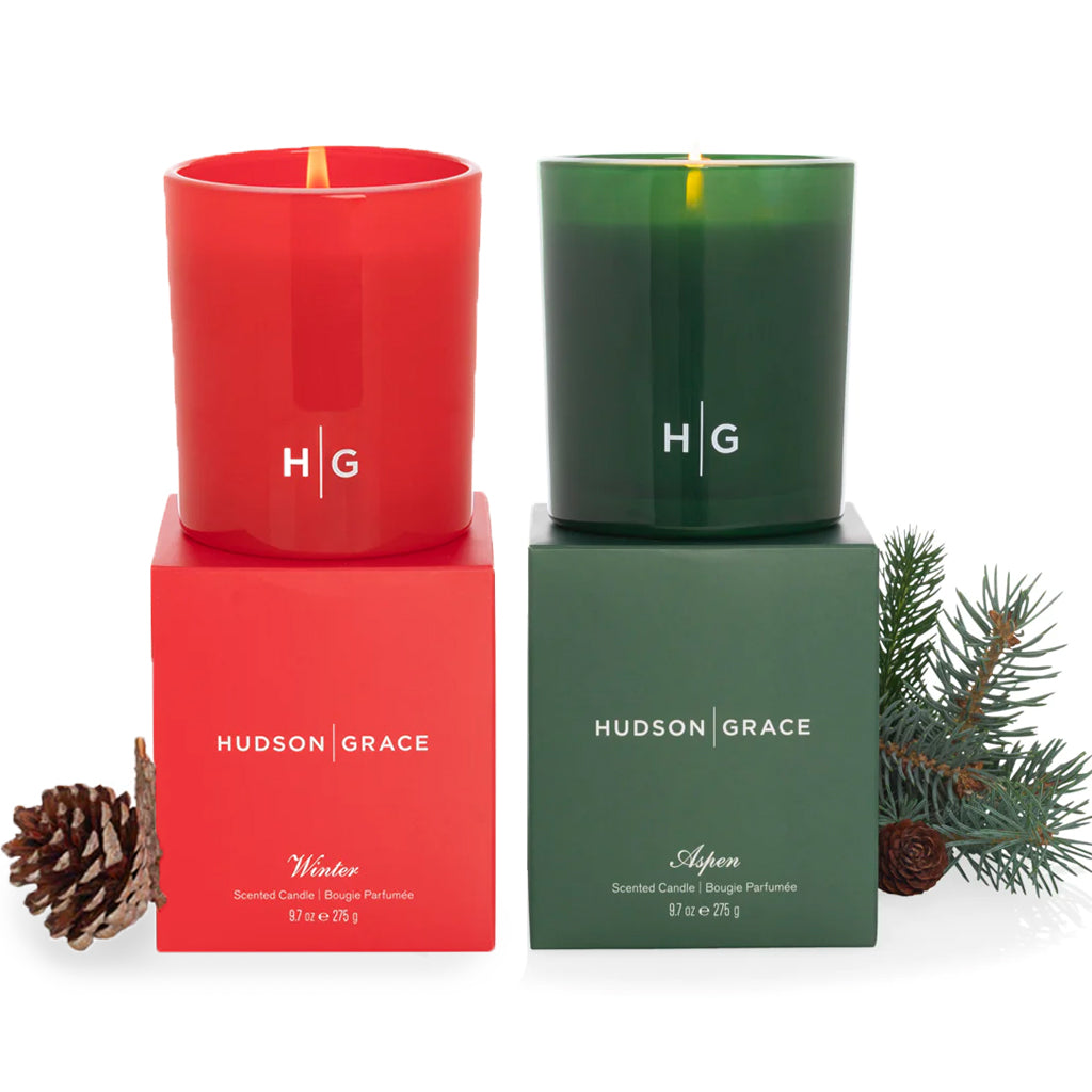 Hudson Grace Holiday Scented Candle Duo Gift Set - Hudson Grace