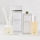 Hudson Grace Brentwood diffuser and room spray gift set with frosted glass bottles and white packaging.