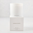 Hudson Grace Greenwich 3-wick candle in a white glass vessel, with matching white box.