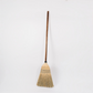 Hudson Grace handmade natural straw broom with a long oak wood handle for rustic home cleaning and decor