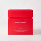 Hudson Grace Winter scented grand candle in a large, square red box with white minimalist branding.
