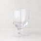 Clear Hudson Water Goblet, chunky style, 3.5"Dia x 6.7"H glass, handmade in Poland.