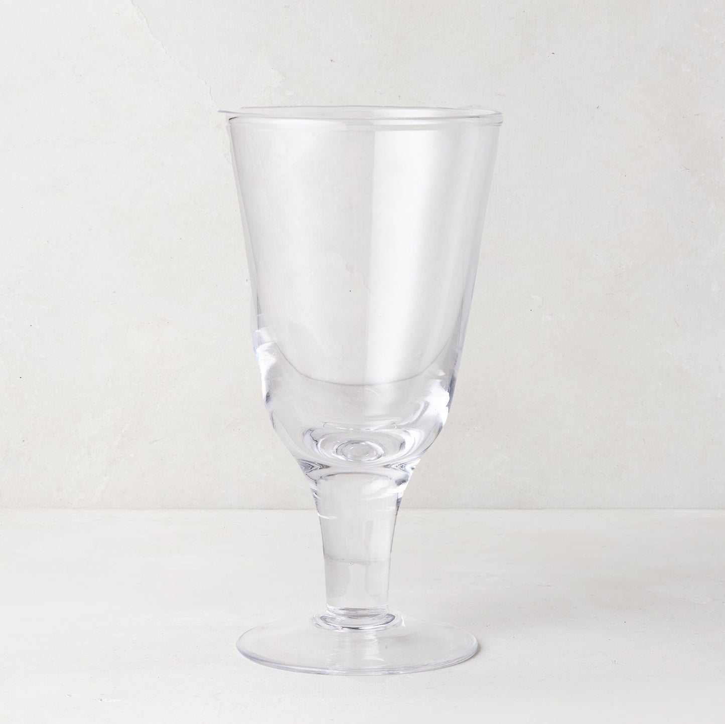 Clear Hudson Wine Glass, chunky style, 3.7"Dia x 5.5"H, handmade glass.