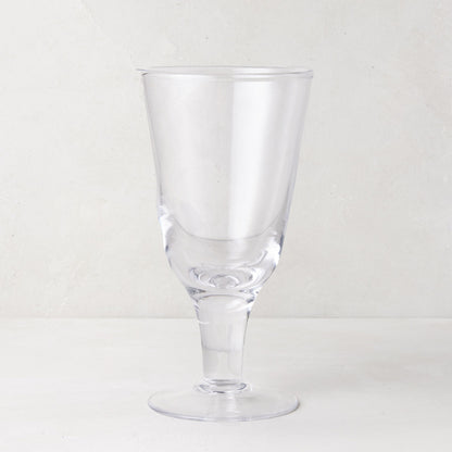 Clear Hudson Wine Glass, chunky style, 3.7"Dia x 5.5"H, handmade glass.