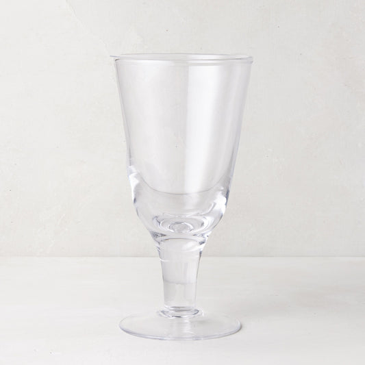 Clear Hudson Wine Glass, chunky style, 3.7"Dia x 5.5"H, handmade glass.