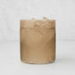 Hugo Chocolate Brown Double Old Fashioned Glass, 3.25"Dia x 4"H, filled with ice and a clear drink.