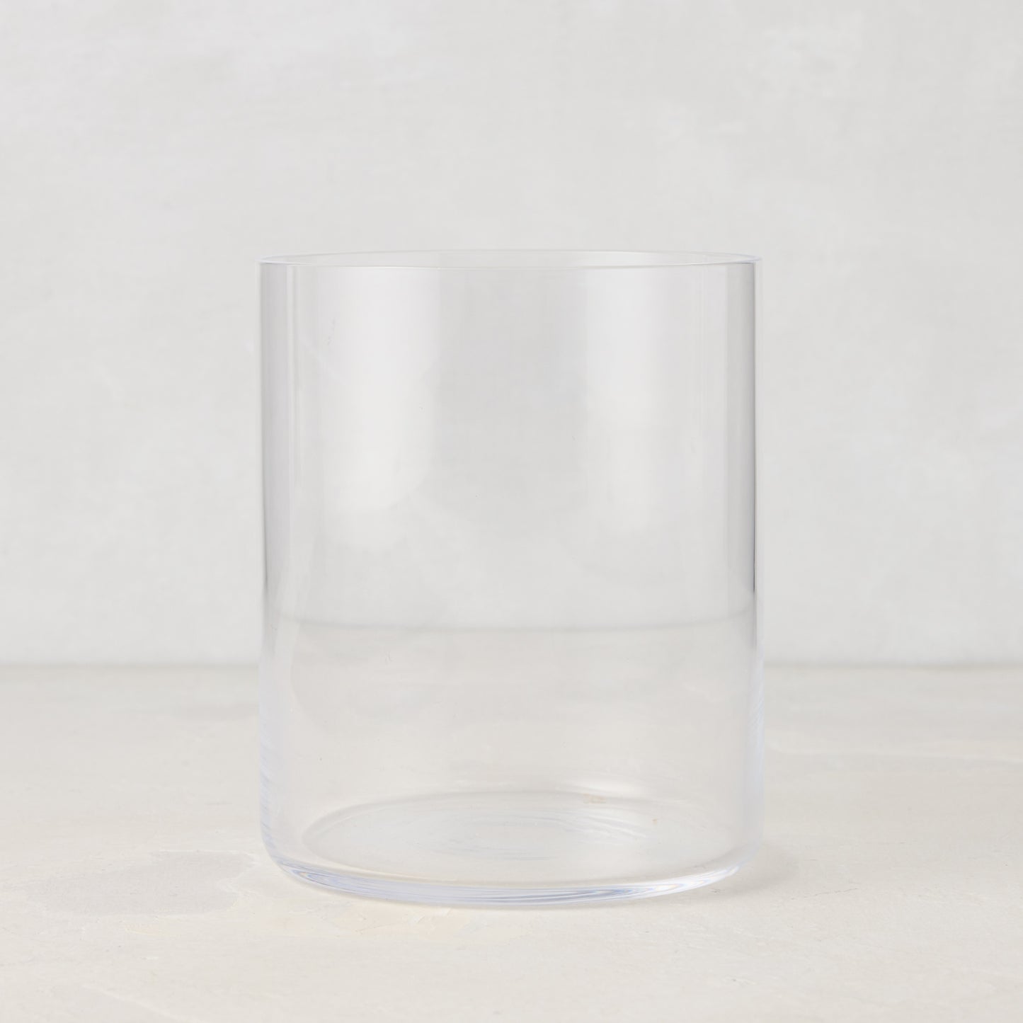 Hugo Clear Double Old Fashioned Glass, 3.25"Dia x 4"H, sleek, sturdy, handmade in Poland.