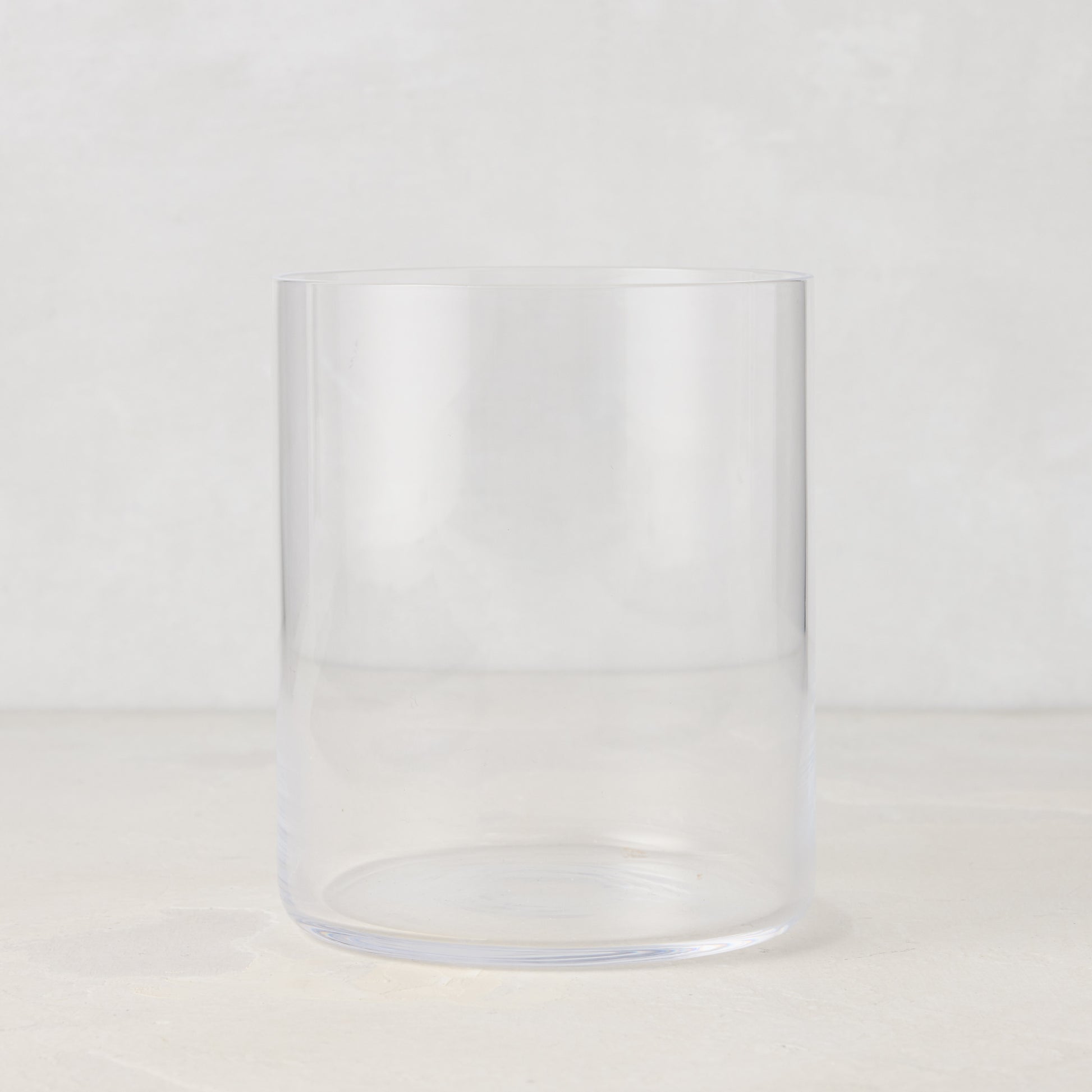 Hugo Clear Double Old Fashioned Glass, 3.25"Dia x 4"H, sleek, sturdy, handmade in Poland.