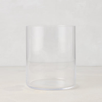 Hugo Clear Double Old Fashioned Glass, 3.25"Dia x 4"H, sleek, sturdy, handmade in Poland.