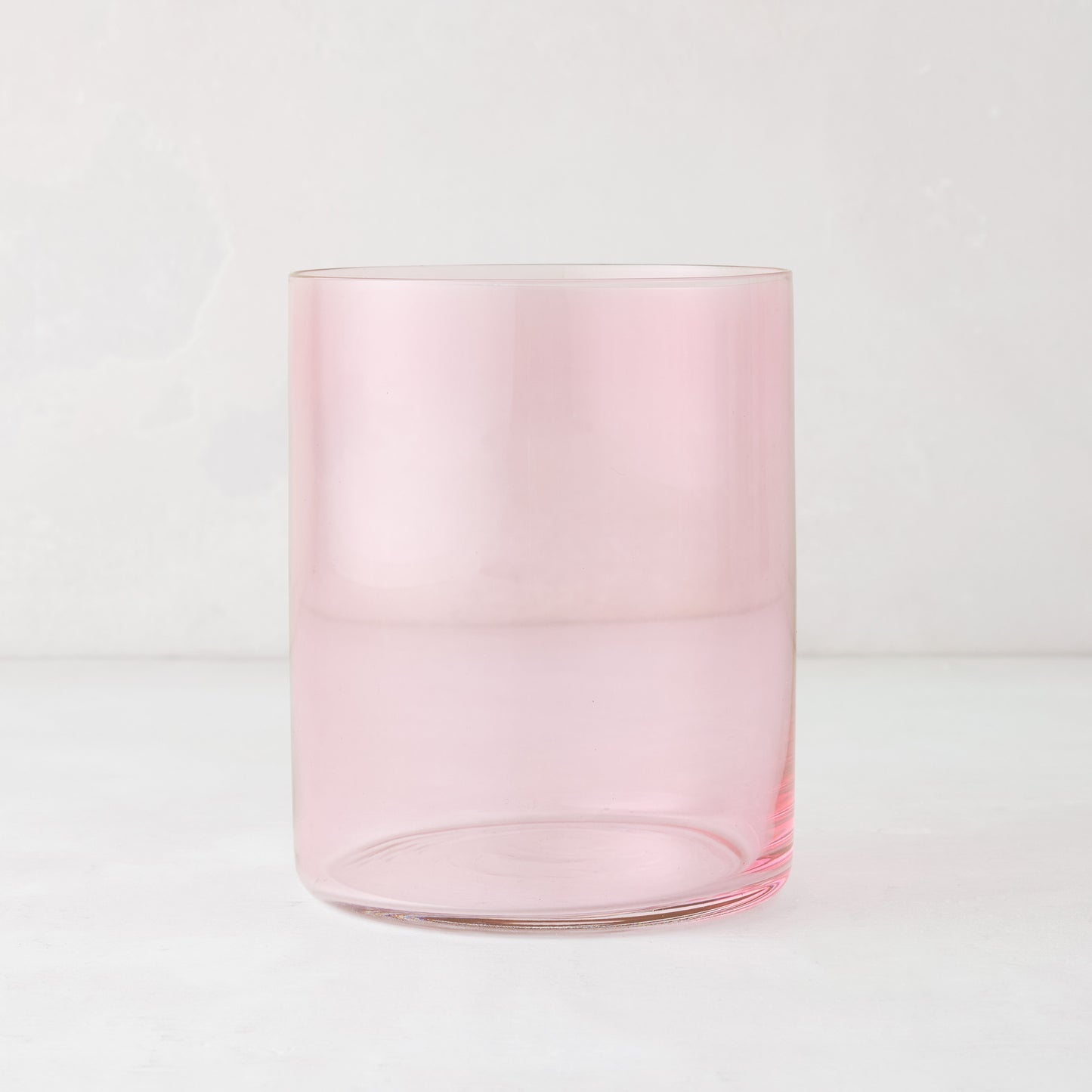 Hugo Pink Double Old Fashioned Glass, sleek and sturdy, made of pink glass.