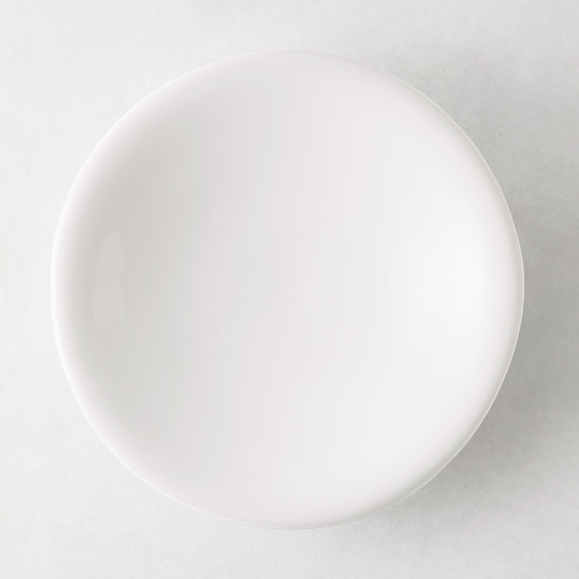 White ceramic individual pasta bowl, 10.75" diameter, shallow and wide, Made in Italy.