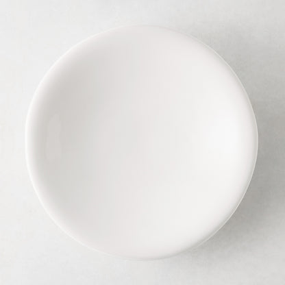 White ceramic individual pasta bowl, 10.75" diameter, shallow and wide, Made in Italy.