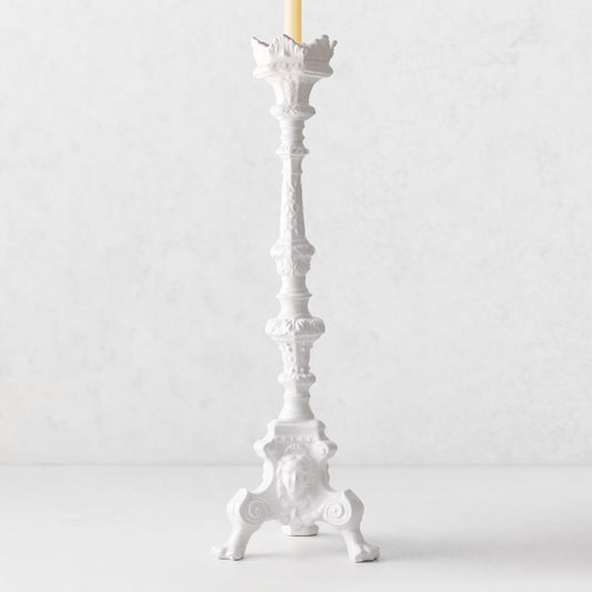 Italian Footed Ceramic Candlestick