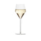 Juniper white wine glass with a geometric bowl and long, thin stem, 11.5oz clear glass design.