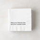 White 3-ply paper cocktail napkins with "Keep your friends close and your cocktail closer" in black text.