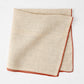 Khaki Embroidered Tipped Stitch Linen Napkin