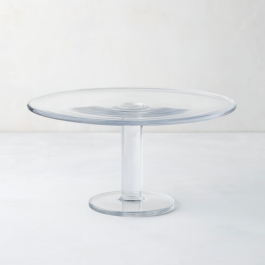 Klara Large High Clear glass cake stand, 12"Dia x 7.5"H, simple timeless design.